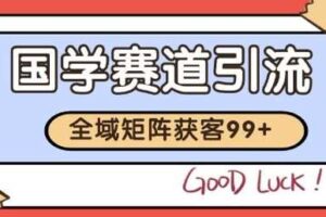 小红书某音国学赛道引流获客 自热矩阵日引200+【揭秘】