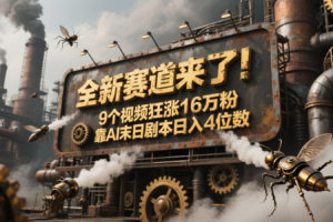 全新赛道来了！9个视频狂涨16万粉，靠AI末日剧本日入4位数，评论区爆肝追更！