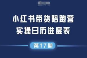 小红书第17期带货陪跑营，不囤货，无不直播，无不投流，通过选品+笔记内容+测品+笔记铺量+矩阵运营打爆款