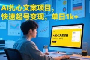 AI扎心文案项目，快速起号变现，单日1k+