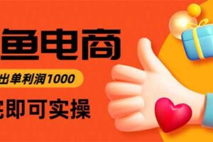 (16473期)闲鱼高利润电商,当天上架当天出单,一单利润300