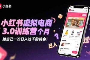 (16512期)小红书虚拟电商3.0训练营:2025最后1个月,给自己一次日入过千的机会!