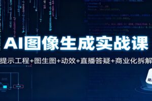 AI图像生成实战课:提示工程+图生图+动效+直播答疑+商业化拆解
