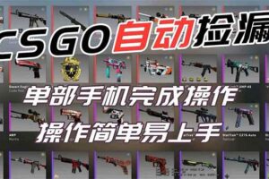 （16812期）用全球火爆游戏CSGO挂机捡漏赚钱过个肥年，一部手机轻松日入500+【副业网赚】