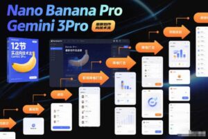 Nano Banana Pro Gemini 3Pro，最新创作实战课，12节实战向技术流，职场降维打击