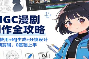 AIGC漫剧制作全攻略：工具使用+MJ生成+分镜设计+后期剪辑，0基础上手