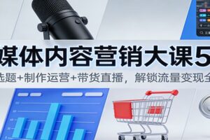 自媒体内容营销大课5.0：定位选题+制作运营+带货直播，解锁流量变现全流程