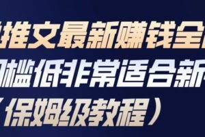 小说推文最新賺钱全流程，门槛低非常适合新手（保姆级教程）