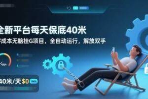 全新平台每天保底40米，零成本无脑挂G项目，全自动运行，解放双手【揭秘】