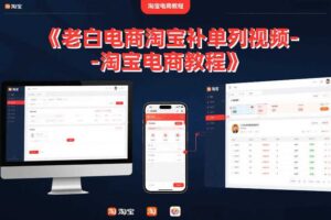 老白电商淘宝补单系列视频-淘宝电商教程