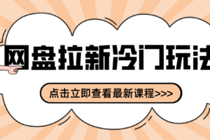 贴吧+网盘拉新：2-3天变现的冷门玩法，实操细节全拆解快速上手拓展收益渠道