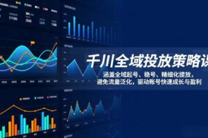 (17285期)千川全域投放策略课:涵盖全域起号、稳号、精细化投放,避免流量泛化,驱动账号快速成长与盈利