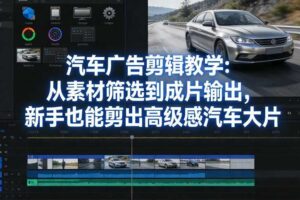 汽车广告剪辑教学：从素材筛选到成片输出，新手也能剪出高级感汽车大片