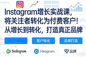 Instagram增长实战课,将关注者转化为付费客户!从增长到转化,打造真正品牌(双语字幕)