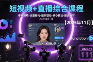 短视频+直播综合课程,审核新规-流量结构-搜索联动-核心算法-推流细节【更新3月25日】