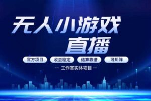 无人小游戏直播：0基础也能做的轻资产副业，解锁无人直播盈利新玩法，轻松月入1W+【揭秘】