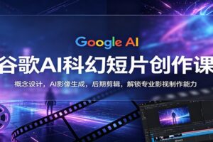 谷歌AI科幻短片创作课：概念设计，AI影像生成，后期剪辑，解锁专业影视制作能力