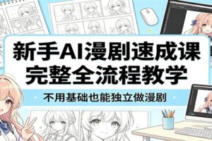 新手AI漫剧速成课：完整全流程教学，不用基础也能独立做漫剧