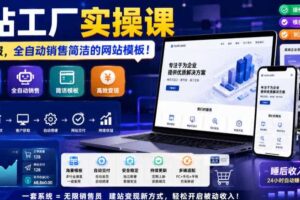 网站工厂实操课,无需客服,网站模板自动赚钱!【原创双语字幕】