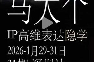 马大个《IP高维表达》全套12800线下大课笔记,手把手教你打造个人IP