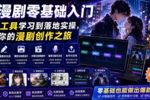 AI漫剧零基础入门，从AI工具学习到落地实操，开启你的漫剧创作之旅