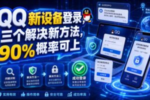 QQ新设备登录,三个解决新方法,90%概率可上