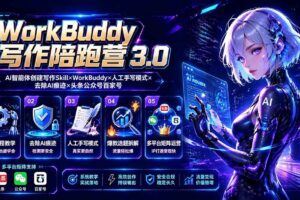 （19651期）WorkBuddy写作陪跑营3.0-更新：Ai智能体创建写作Skill×WorkBuddy×人工手写模式×去除AI痕迹×头条公众号百家号