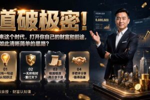 (19661期)付费文章:道破极密!原来这个时代,打开你自己的财富和前途,有如此清晰简单的思路?