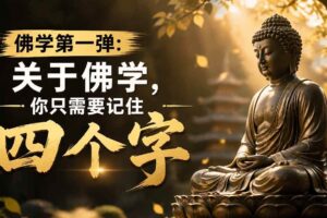 （19728期）付费文章：佛学第一弹:关于佛学，你只需要记住四个字