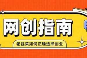 (19734期)老韭菜必看的网创指南!了解项目类型,才能找到好的项目,才能拿到想要的结果