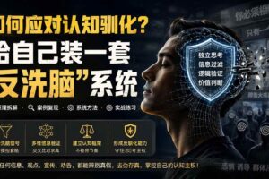 (19734期)付费文章:如何应对认知驯化?给自己装一套“反洗脑”系统
