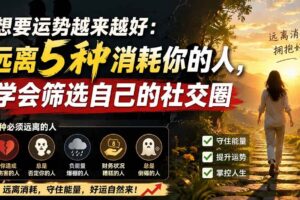 （19965期）付费文章：想要运势越来越好：远离5种消耗你的人，学会筛选自己的社交圈