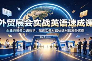 外贸展会实战英语速成课：全业务场景口语教学，配套实景对话快速对接海外客商