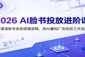 2026 AI脸书投放进阶课:理清账号体系搭建逻辑,用AI重构广告投放工作流(更新)