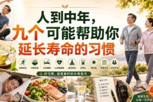 付费文章:人到中年,九个可能帮助你延长寿命的习惯