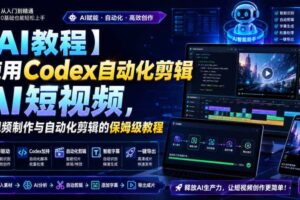 【AI教程】使用Codex自动化剪辑AI短视频，AI视频制作与自动化剪辑的保姆级教程