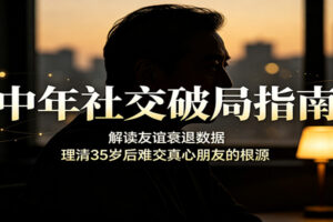 中年社交破局指南：解读友谊衰退数据，理清35岁后难交真心朋友的根源