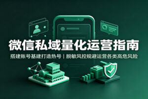 微信私域量化运营指南：搭建账号基建打造热号，脱敏风控规避运营各类高危风险