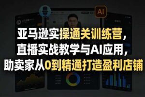 亚马逊实操通关训练营,直播实战教学与AI应用,助卖家从0到精通打造盈利店铺(更新8月8日)
