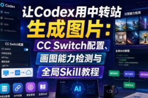让Codex用中转站生成图片：CC Switch配置、画图能力检测与全局Skill教程