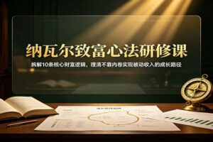 纳瓦尔致富心法研修课:拆解10条核心财富逻辑,理清不靠内卷实现被动收入的成长路径