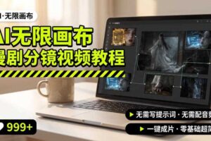 AI无限画布制作爆款漫剧分镜视频搭建教程，无需写脚本，无需制作音频，一键制作超简单