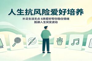 人生抗风险爱好培养:补足生活支点,6类爱好帮你稳住情绪,抵御人生突发波动