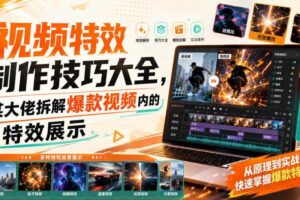 视频特效制作技巧大全,某大佬拆解爆款视频内的特效展示
