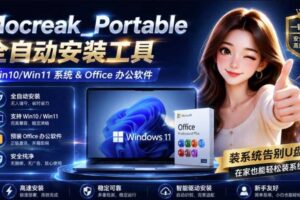 Mocreak全自动安装office和win10、win11系统,告别U盘装系统,使用安全可靠