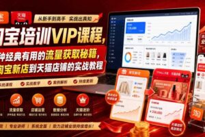 淘宝培训VIP课程，各种经典有用的流量获取秘籍，从淘宝新店到天猫店铺的实战教程（更新08月20日）