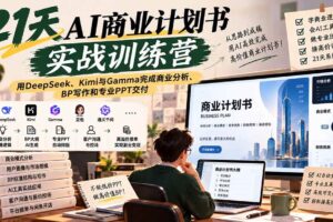 （20637期）【无水印】21天AI商业计划书实战训练营：用DeepSeek、Kimi与Gamma完成商业分析、BP写作和专业PPT交付