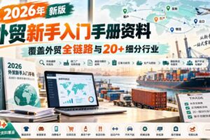 2026年新版外贸新手入门手册资料，覆盖外贸全链路与20+细分行业