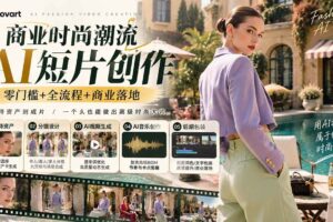 （21000期）从一张模特图到高级时尚广告大片：AI三视图资产、场景合成、电影分镜、动态生成与复古音乐剪辑实战课
