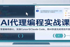 AI代理编程实战课：掌握编码核心，实操Cursor与Claude Code，用AI快速完成项目开发